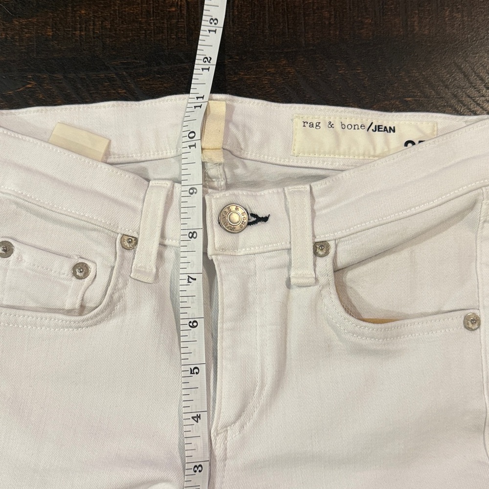 rag & bone White Raw Hem Skinny Ankle Jeans 25 Stretch - Picture 10 of 10